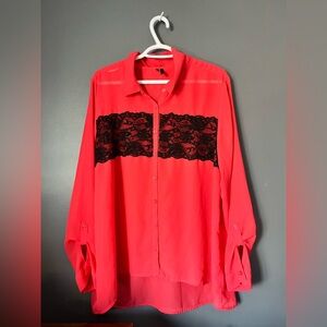 Maurices Vibrant Pink Blouse